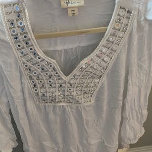 Style & co shirt mirror embroidery
